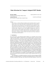 First page of the 2014 AMTA paper Data Selection for Compact Adapted SMT Models
